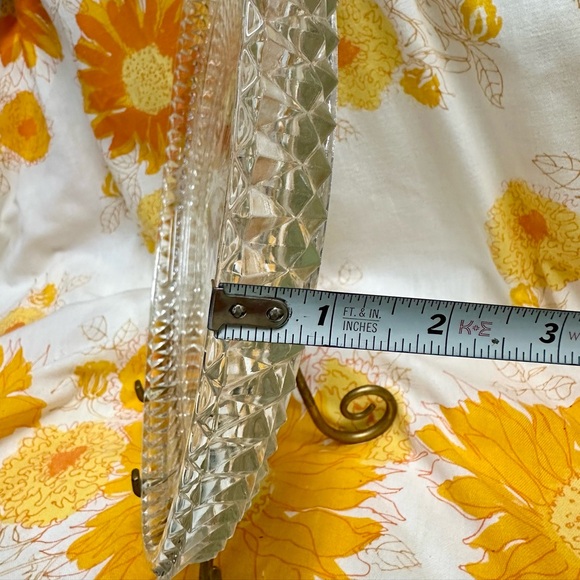 Vintage Indiana Glass Diamond Point Hostess Platter Serving Dish Jewelry Tray - Picture 3 of 7
